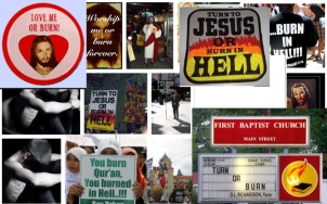 Versteckte Nachricht, dass die Christen alle foltern die nicht gehorchen, Turn or burn